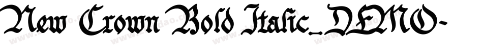 New Crown Bold Italic_DEMO字体转换